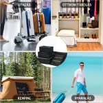 Set de 6 organizatoare din poliester pentru bagaje – Negru