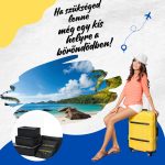 Set de 6 organizatoare din poliester pentru bagaje – Negru