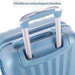 Príručný kufor Leonardo Da Vinci 50 x 36 x 24 cm s kombinačným zámkom, teleskopickou rukoväťou, odnímateľnými kolieskami - veľkosť S - svetlomodrý