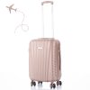 Set valiză de cabina Leonardo Da Vinci cu cifru, mâner telescopic și roți detașabile – mărimea XS – Roz deschis
