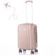 Set valiză de cabina Leonardo Da Vinci cu cifru, mâner telescopic și roți detașabile – mărimea XS – Roz deschis