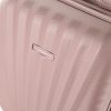 Set valiză de cabina Leonardo Da Vinci cu cifru, mâner telescopic și roți detașabile – mărimea XS – Roz deschis
