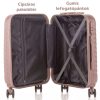 Set valiză de cabina Leonardo Da Vinci cu cifru, mâner telescopic și roți detașabile – mărimea XS – Roz deschis