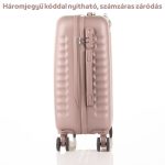Leonardo Da Vinci Kabinbőrönd Szett Számzárral, Teleszkópos Karral, Kivehető Kerekekkel - XS és S méret - Rosegold