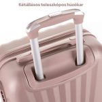 Leonardo Da Vinci Kabinbőrönd Szett Számzárral, Teleszkópos Karral, Kivehető Kerekekkel - XS és S méret - Rosegold