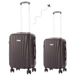 Leonardo Da Vinci Kabinbőrönd Szett Számzárral, Teleszkópos Karral, Kivehető Kerekekkel - XS és S méret - Fekete