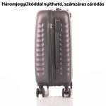 Leonardo Da Vinci Kabinbőrönd Szett Számzárral, Teleszkópos Karral, Kivehető Kerekekkel - XS és S méret - Fekete