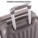 Leonardo Da Vinci Kabinbőrönd Szett Számzárral, Teleszkópos Karral, Kivehető Kerekekkel - XS és S méret - Fekete