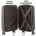 Leonardo Da Vinci Kabinbőrönd Szett Számzárral, Teleszkópos Karral, Kivehető Kerekekkel - XS és S méret - Fekete