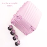 Leonardo Da Vinci Kabinbőrönd Szett Számzárral, Teleszkópos Karral, Kivehető Kerekekkel - XS és S méret - Rózsaszín