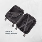 Príručný kufor LEONARDO DA VINCI, veľkosť XS, odnímateľné kolieska, oceľovo modrý