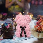 Örök Rózsamaci masnival díszdobozban - 25 cm - rózsaszín