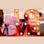 Örök Rózsamaci masnival díszdobozban - 25 cm - rózsaszín