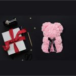 Örök Rózsamaci masnival díszdobozban - 25 cm - rózsaszín