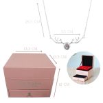 Trandafir veșnic sub cupolă cu LED – Alb/auriu – 1 trandafir LOVE07