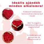 Cutie cadou în formă de inimă cu trandafiri – Roz