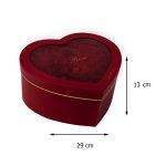 Cutie cadou în formă de inimă cu trandafiri – Roz