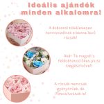 Statuie de înger din sticlă, pe bază de trandafir