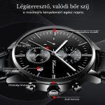 Chenxi Férfi  Karóra Bőr szíjjal Díszdobozban - Fekete
