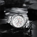 Chenxi Vízálló Quartz Férfi Óra Acél Szíjjal díszdobozban - Ezüst 