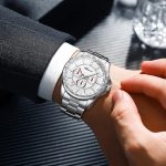 Chenxi Vízálló Quartz Férfi Óra Acél Szíjjal díszdobozban - Ezüst 