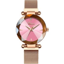   Chenxi Női Elegáns Quartz Karóra Rózsaszín számlappal Díszdobozvan - Arany