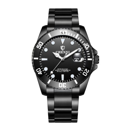 Chenxi Vízálló Férfi Óra Acél Szíjjal díszdobozban - Fekete