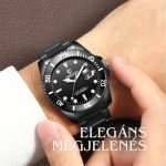 Chenxi Vízálló Férfi Óra Acél Szíjjal díszdobozban - Fekete