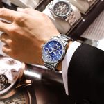 Chenxi Férfi Quartz Karóra Kék számlappal Díszdobozban- Ezüst