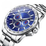 Chenxi Férfi Quartz Karóra Kék számlappal Díszdobozban- Ezüst