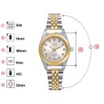 Chenxi Férfi Elegáns Quartz Karóra Díszdobozban - Arany-Ezüst