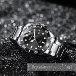 Chenxi Férfi Quartz Ezüst Férfi Óra Acél Szíjjal díszdobozban - Fekete számlappal