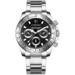 Chenxi Férfi Quartz Ezüst Chronograph Stílusú Férfi Óra – Fekete Számlappal