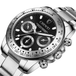 Chenxi Férfi Quartz Ezüst Chronograph Stílusú Férfi Óra – Fekete Számlappal