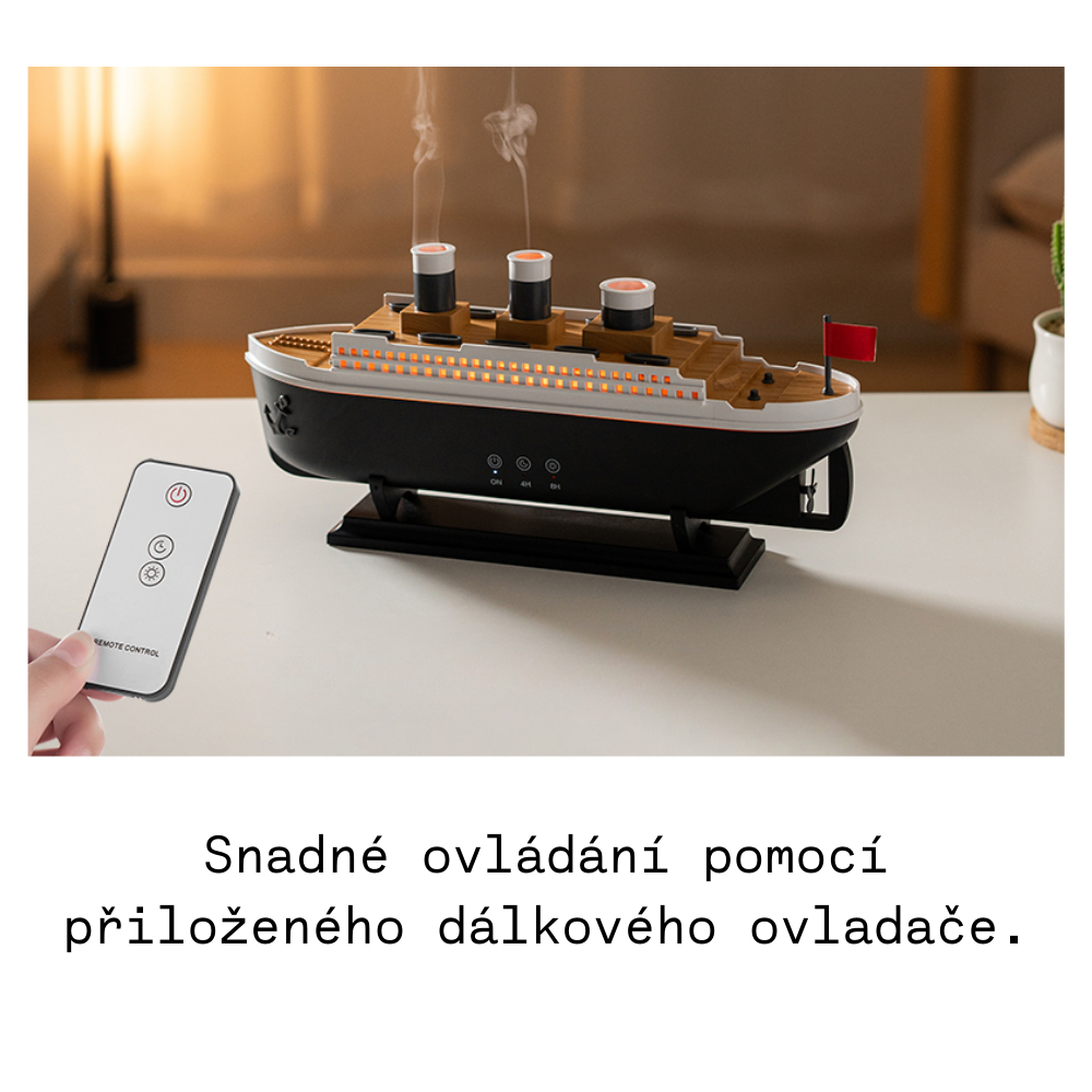 Snadné ovládání pomocí přiloženého dálkového ovladače.